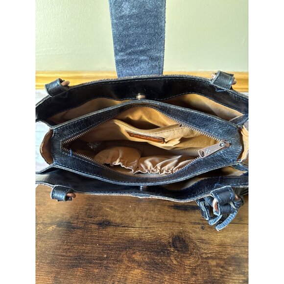 Patricia Nash Handcrafted Embossed Leather Tote Bag With Tassel & Floral Design - Picture 9 of 16